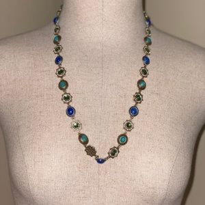 Lucky brand Jewelry!Long multicolor stone necklace
